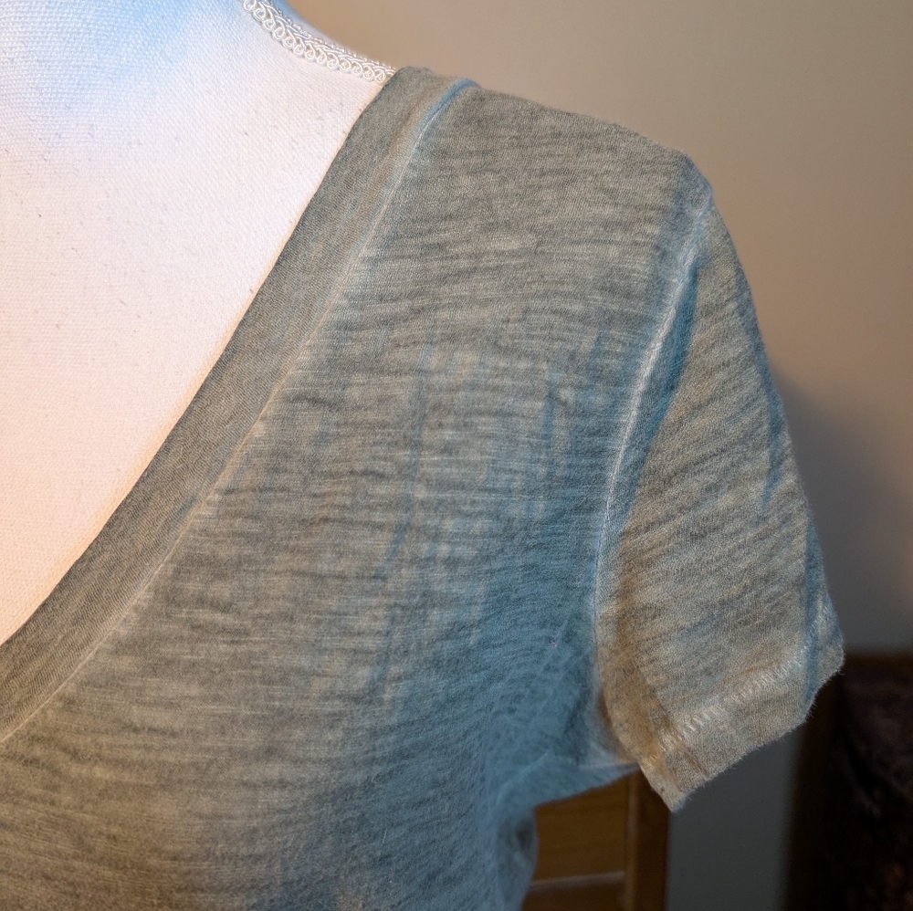 Express Green Cotton Heathered Burnout t-shirt Sz Large - Picture 4 of 11